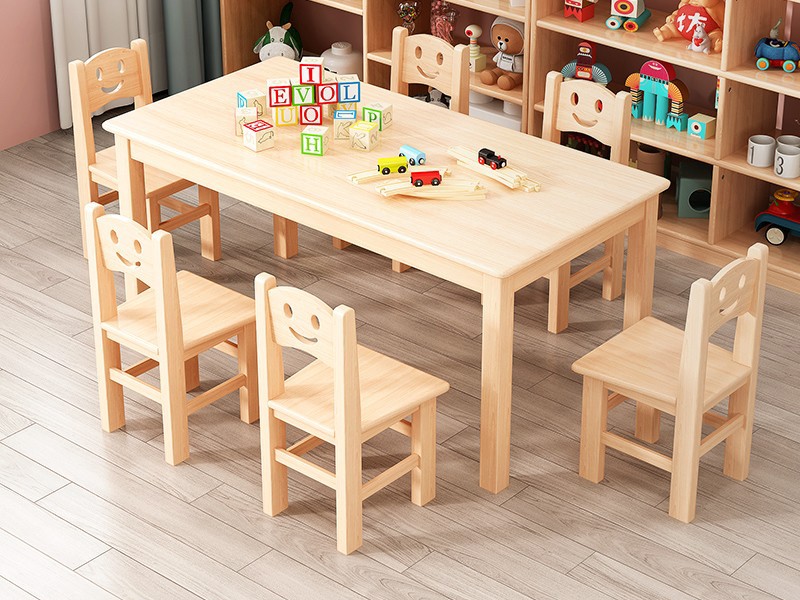 幼兒園家具兒童實(shí)木長(cháng)方桌  .jpg